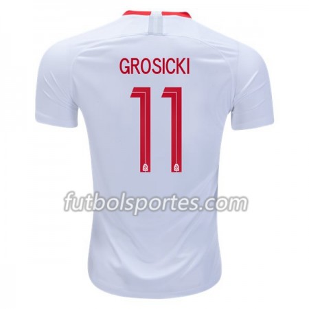 Camisetas Polonia Grosicki 11 Primera Equipacion Mundial 2018